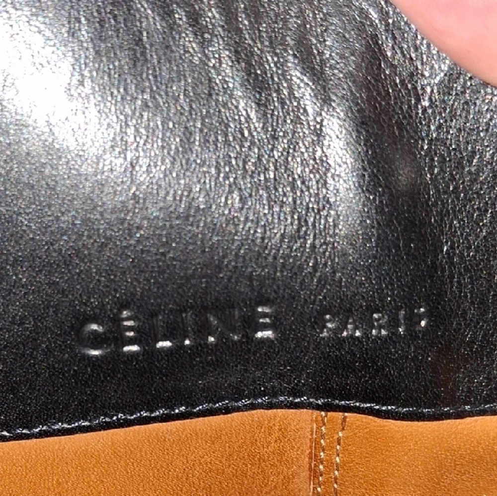 CELINE Black Leather Knee-High Boots - Picture 2 of 6